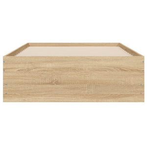 vidaXL Cadre de lit avec tiroirs chêne Sonoma 75x190 cm Aggloméré