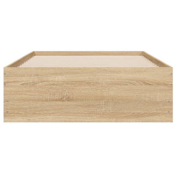 vidaXL Cadre de lit avec tiroirs chêne Sonoma 75x190 cm Aggloméré