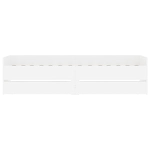 vidaXL Cadre de lit avec tiroirs Blanc 100x200 cm