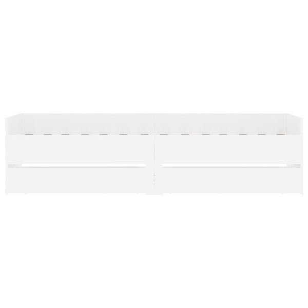vidaXL Cadre de lit avec tiroirs Blanc 100x200 cm