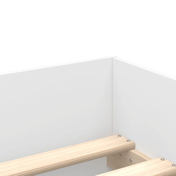 vidaXL Cadre de lit avec tiroirs Blanc 100x200 cm
