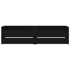 Bettgestell Schwarz 100x200 cm mit Schubladen
