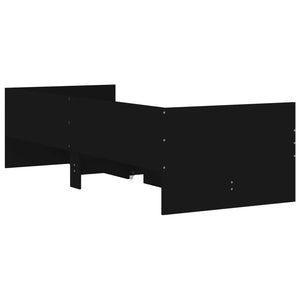 Bettgestell Schwarz 100x200 cm mit Schubladen