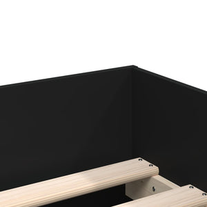 Bettgestell Schwarz 100x200 cm mit Schubladen