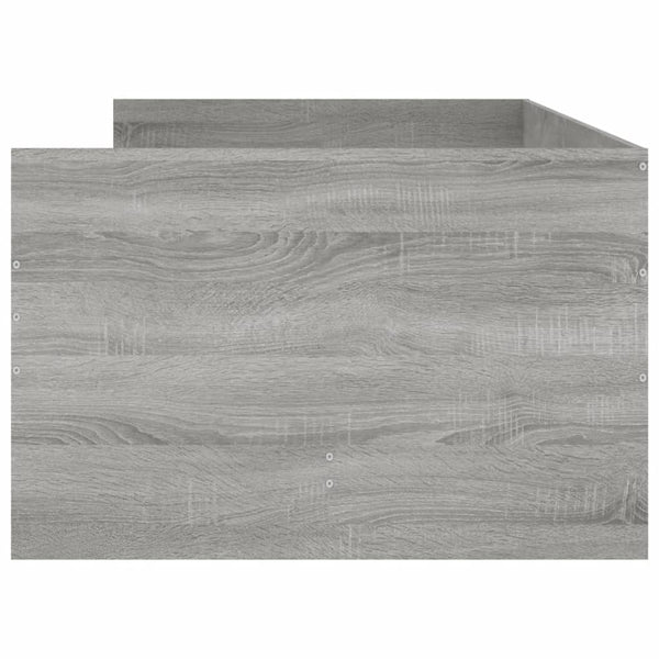 vidaXL Cadre de lit avec tiroirs Gris Sonoma 100x200 cm