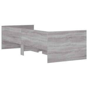 vidaXL Cadre de lit avec tiroirs Gris Sonoma 100x200 cm