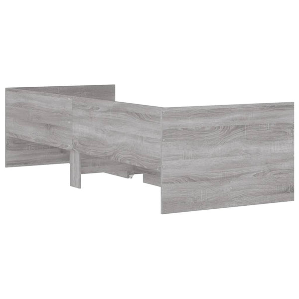 vidaXL Cadre de lit avec tiroirs Gris Sonoma 100x200 cm