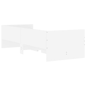 Bettgestell Weiß 90x200 cm mit Schubladen