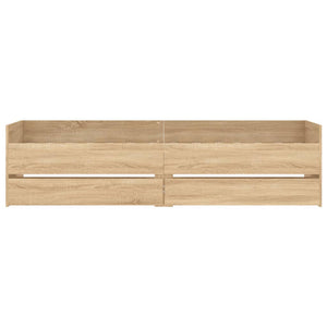 vidaXL Bed Frame with Drawers Sonoma Oak 90x200 cm