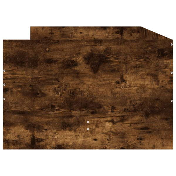 vidaXL Bed Frame with Drawers Smoked Oak 90x200 cm