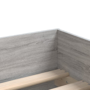 vidaXL Cadre de lit avec tiroirs Gris Sonoma 90x200 cm