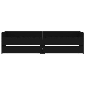 Bettgestell Schwarz 90x190 cm mit Schubladen