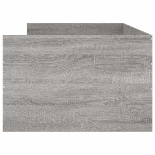 vidaXL Cadre de lit avec tiroirs Gris Sonoma 90x190 cm