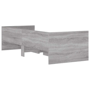 vidaXL Cadre de lit avec tiroirs Gris Sonoma 90x190 cm