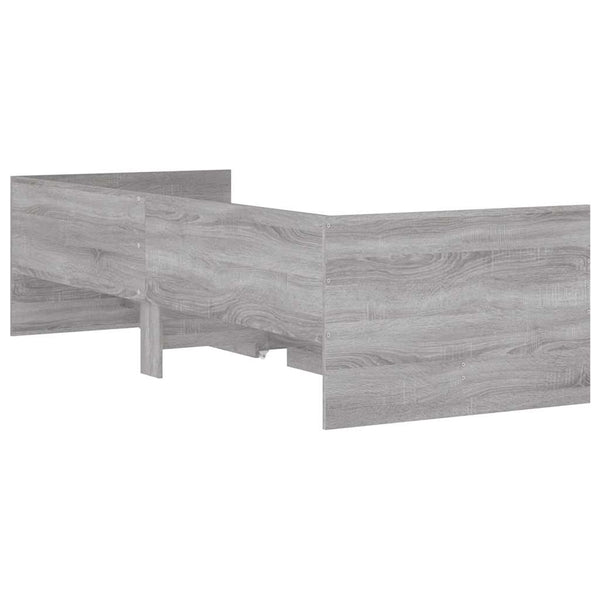 vidaXL Cadre de lit avec tiroirs Gris Sonoma 90x190 cm