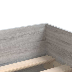 vidaXL Cadre de lit avec tiroirs Gris Sonoma 90x190 cm