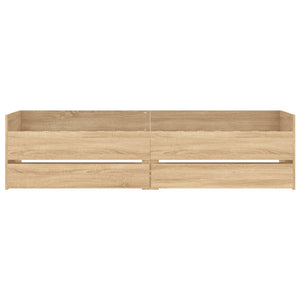 Bett mit Schubladen 75x190 cm Sonoma-Eiche