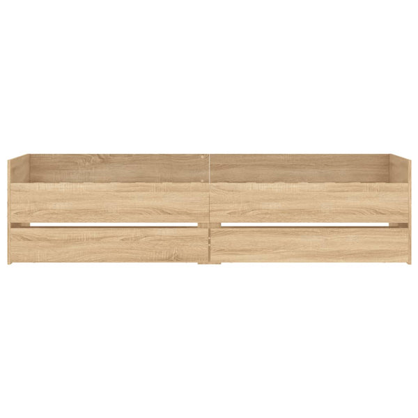 Bett mit Schubladen 75x190 cm Sonoma-Eiche