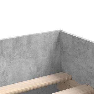 Bett mit Schubladen Betongrau 75x190 cm