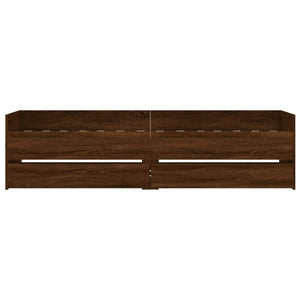 Bett mit Schubladen 75x190 cm Braun Eiche-Optik