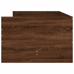 Bett mit Schubladen 75x190 cm Braun Eiche-Optik