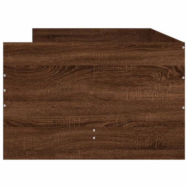 Bett mit Schubladen 75x190 cm Braun Eiche-Optik