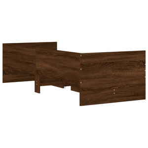Bett mit Schubladen 75x190 cm Braun Eiche-Optik