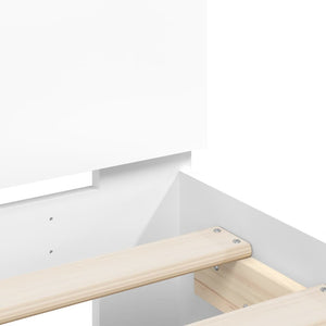 Bettgestell Weiß 200x200 cm mit Kopfteil