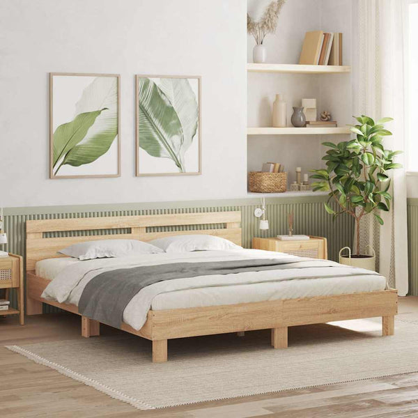 Bettgestell Sonoma-Eiche 200x200 cm