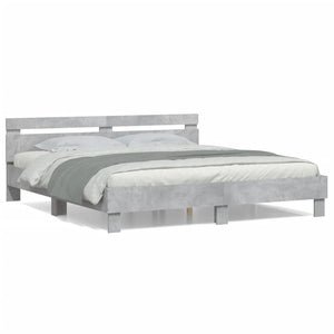 Bettgestell Betongrau 200x200 cm