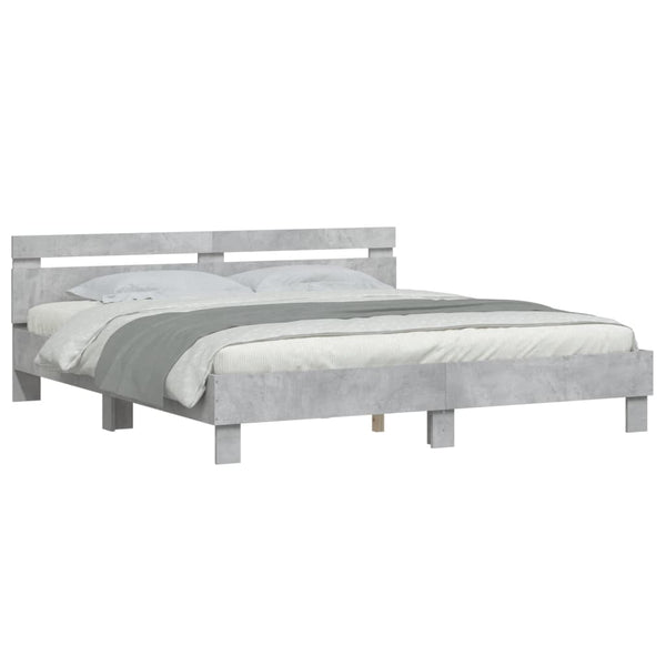 Bettgestell Betongrau 200x200 cm