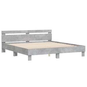 Bettgestell Betongrau 200x200 cm