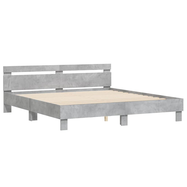 Bettgestell Betongrau 200x200 cm
