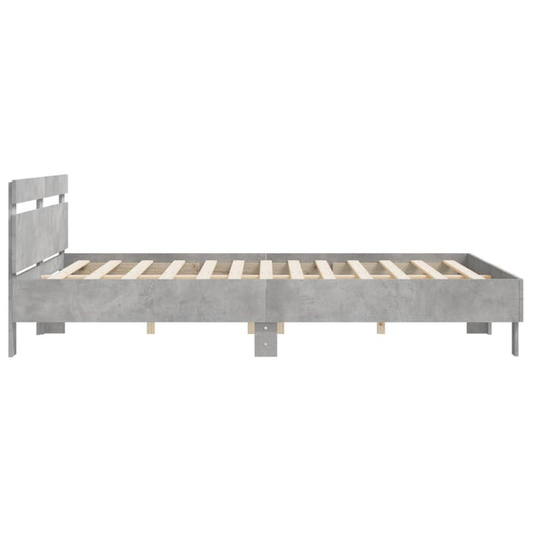 Bettgestell Betongrau 200x200 cm