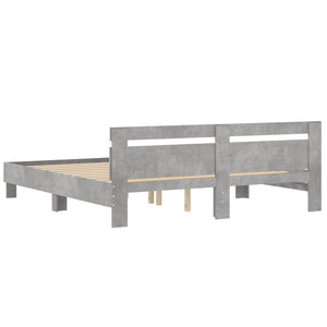 Bettgestell Betongrau 200x200 cm