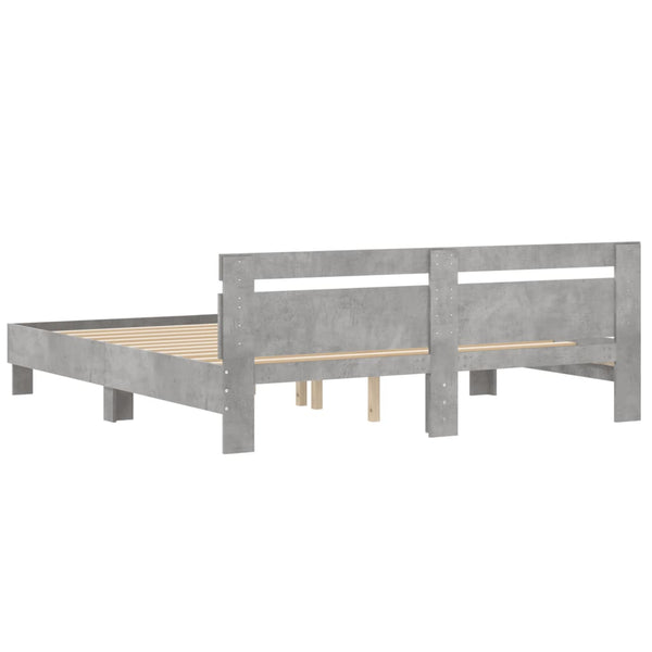 Bettgestell Betongrau 200x200 cm