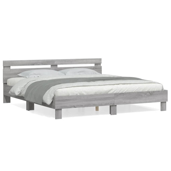 Bettgestell Grau Sonoma 200x200 cm