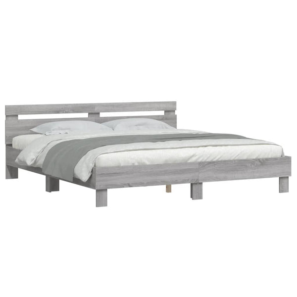 Bettgestell Grau Sonoma 200x200 cm