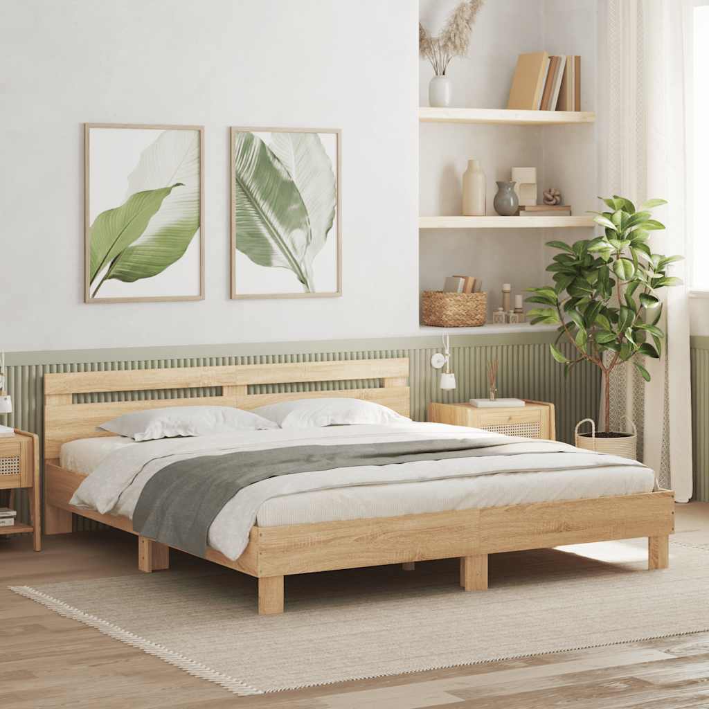 Bettgestell Sonoma-Eiche 180x200 cm