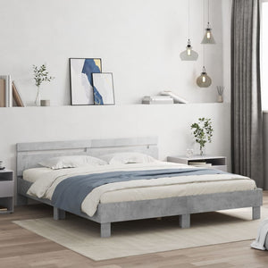 Bettgestell Betongrau 160x200 cm