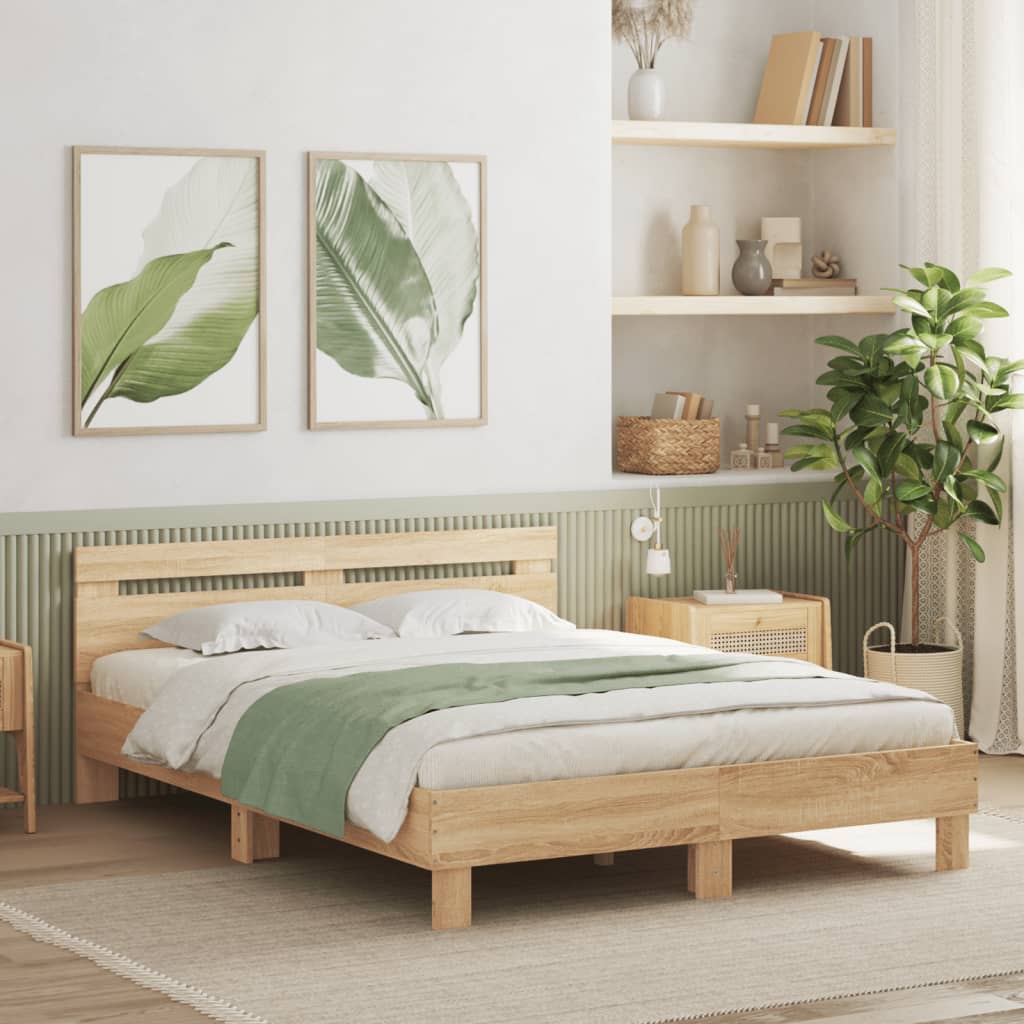 Bettgestell Sonoma-Eiche 150x200 cm