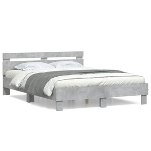 Bettgestell Betongrau 150x200 cm