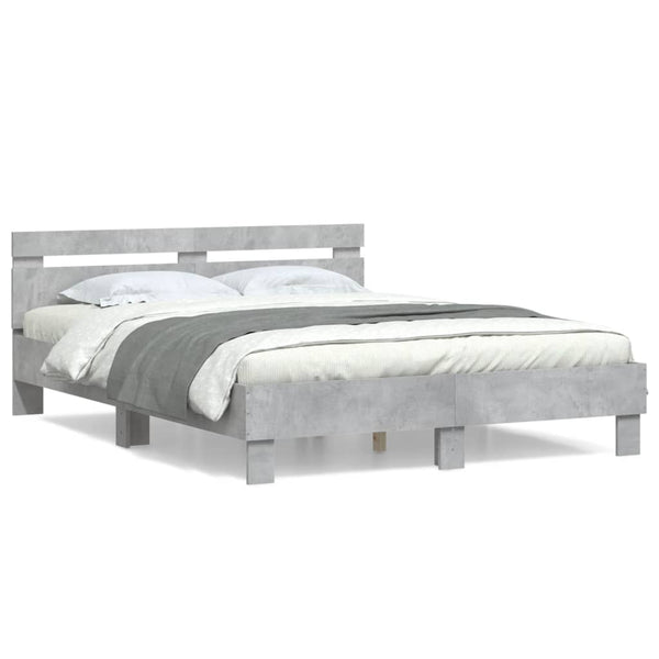 Bettgestell Betongrau 150x200 cm