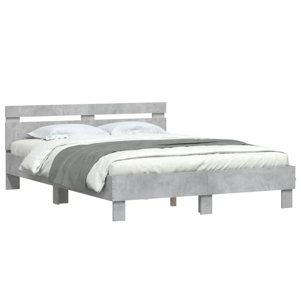 Bettgestell Betongrau 150x200 cm