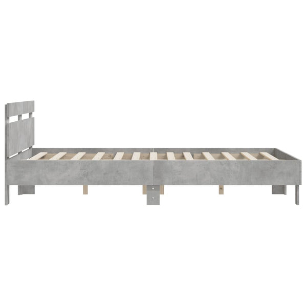 Bettgestell Betongrau 150x200 cm