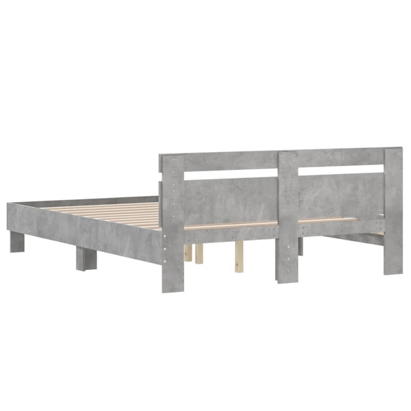 Bettgestell Betongrau 150x200 cm