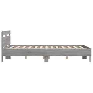 Bettgestell 140x200 cm Grau Sonoma