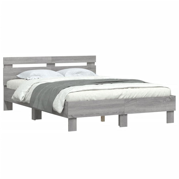 Bettgestell 120x200 cm Grau Sonoma