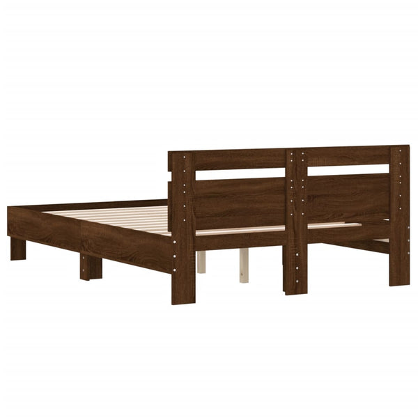 Bettgestell 120x200 cm Braun Eiche