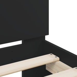 Bettgestell Schwarz 140x190 cm